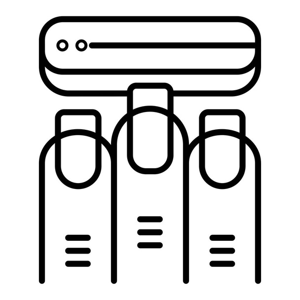 Manicure bowl linear icon vector - Vector, Image