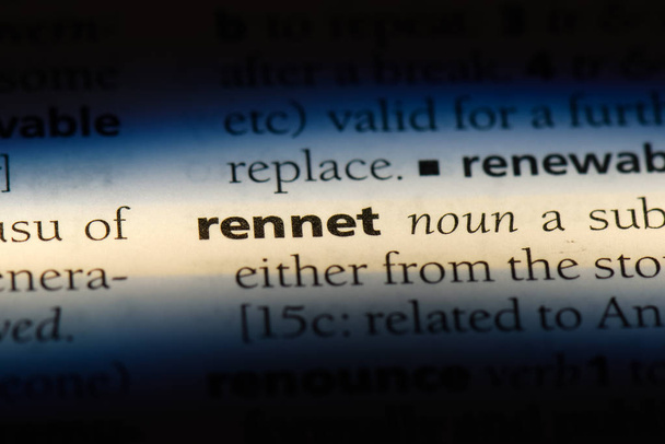 レンネット単語を辞書で。レンネット コンセプト. - 写真・画像
