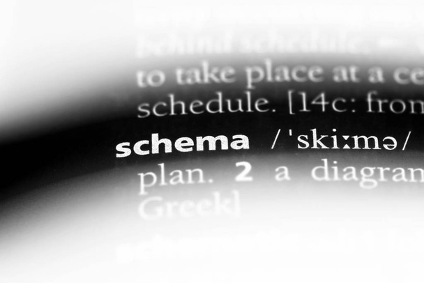 schema word in a dictionary. schema concept. - Photo, Image