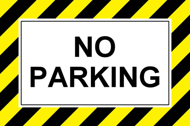geen parkeerwaarschuwingsbord - Foto, afbeelding