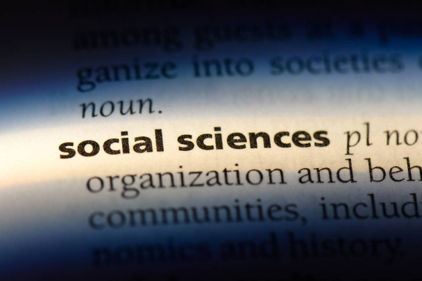 social sciences word in a dictionary. social sciences concept. - Photo, Image