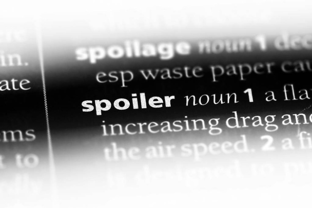spoiler word in a dictionary. spoiler concept. - Photo, Image