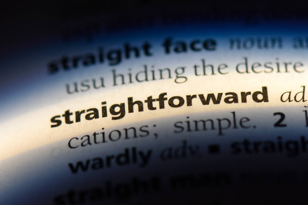 straightforward word in a dictionary. straightforward concept. - Photo, Image