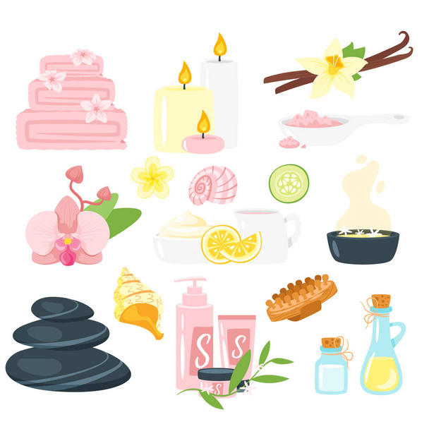 spa and wellness icons - Vector, Image