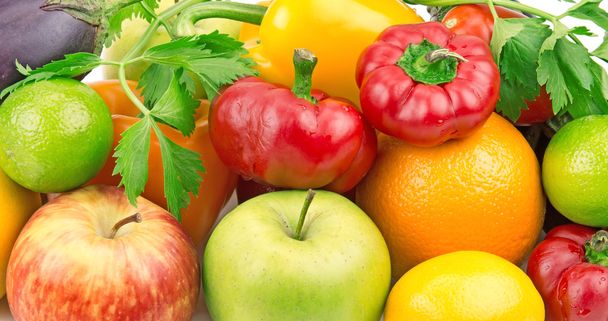 background of fruits and vegetables - Photo, Image
