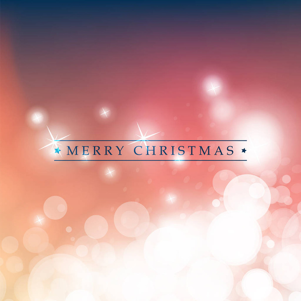 Best Wishes - Colorful Modern Style Happy Holidays, Merry Christmas Greeting Card with Label on a Sparkling Blurred Background - Vecteur, image