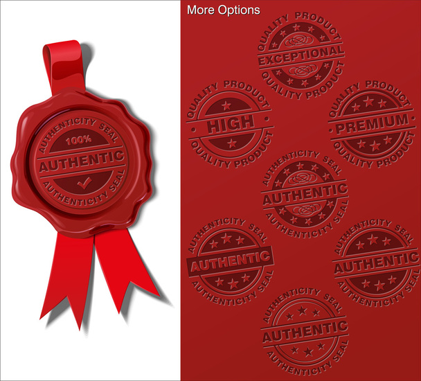 Wax Shield - Authenticity Seal - Vector, Image