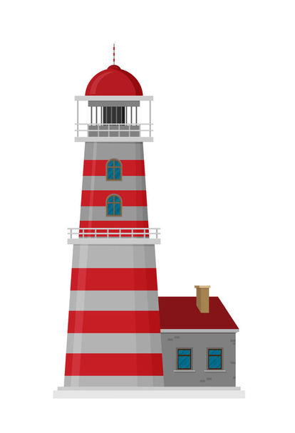 vector illustration of lighthouse background  - Vetor, Imagem