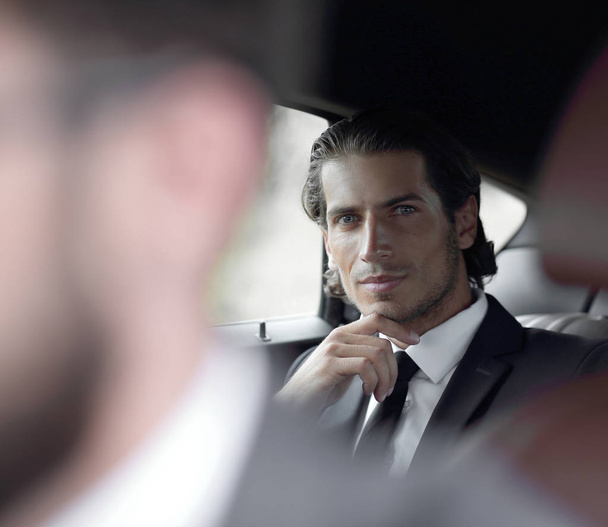 businessman sitting in his car. - Fotografie, Obrázek