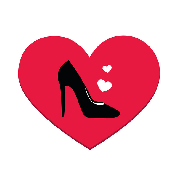 mulheres sapato preto salto alto moda amor
 - Vetor, Imagem