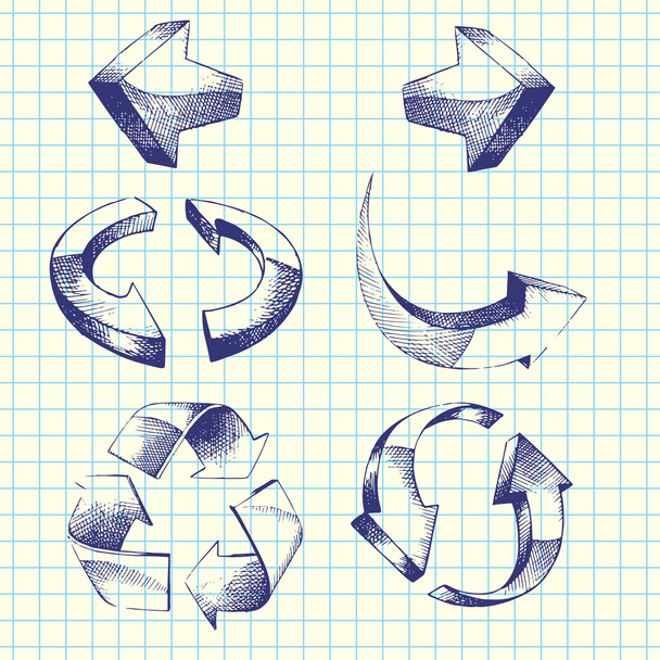 vektör okları çizilmiş bir dizi - Vektör, Görsel