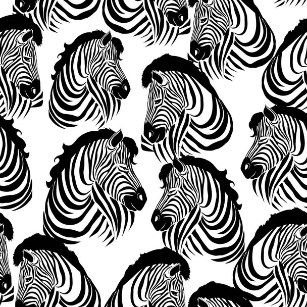 Zebra pattern, illustration, animal. - Vektor, Bild