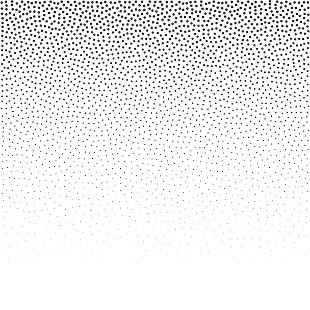 Polotónování stippled tečkované pozadí. Tečkování efekt vektoru vzor. Chaotické circle dots izolovaných na bílém pozadí. - Vektor, obrázek