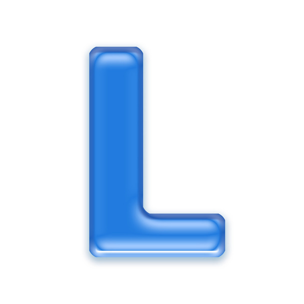 Aqua letter - L - Photo, Image