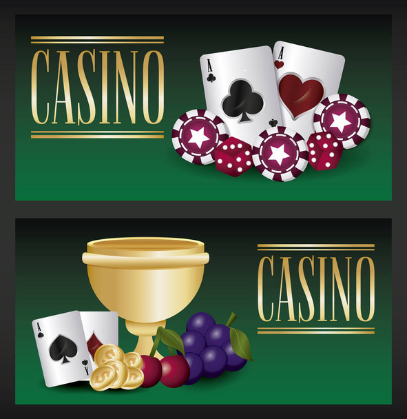Casino oyun tasarımı - Vektör, Görsel