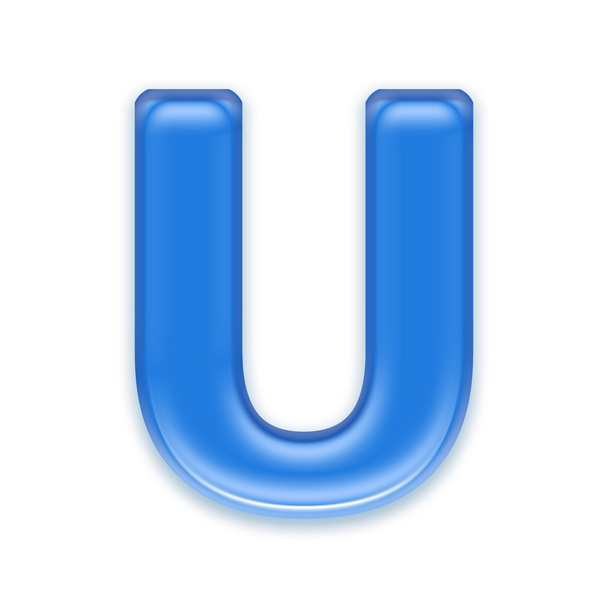 Aqua letter - U - Photo, image