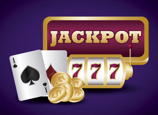 Jackpot y diseño de casino
 - Vector, Imagen