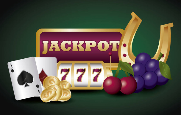 jackpot a kasino design - Vektor, obrázek