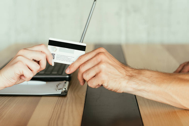 online payment money transaction bank card - Foto, Bild