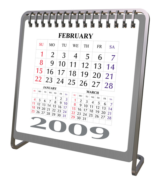 γυάλινα και χρώμιο ημερολόγιο επιφάνειας εργασίας - Φωτογραφία, εικόνα