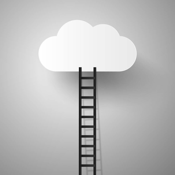 Cloud with Ladder concept - Vector, Image