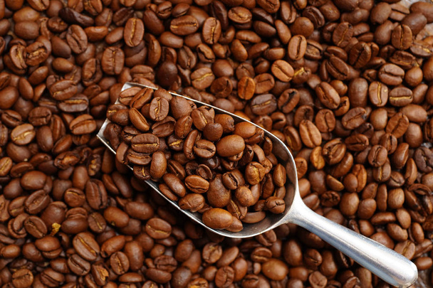 coffee beans and spoon - Photo, image