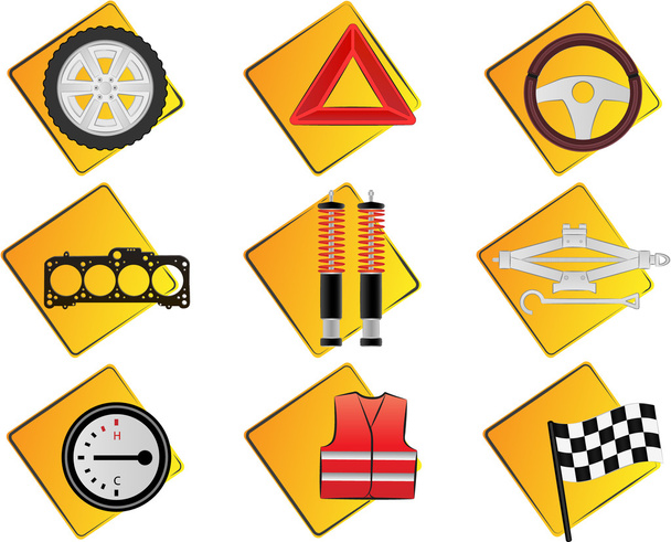 Iconos de automóvil
 - Vector, Imagen