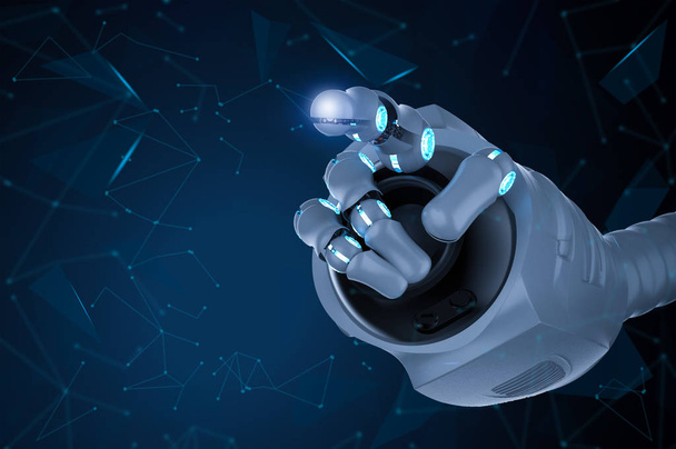 3D візуалізація милої точки пальця робота штучного інтелекту
 - Фото, зображення