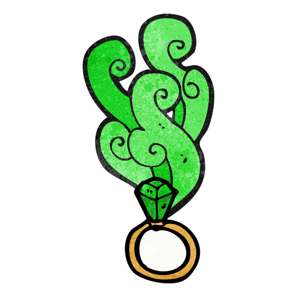 魔法の緑のリング - ベクター画像