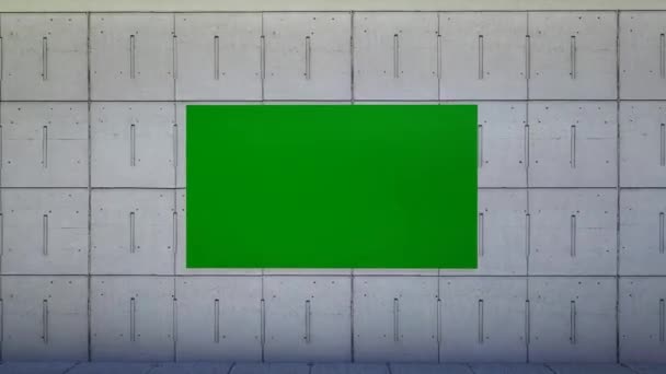 The camera moves through the space with green screens. Videos to use as a template for your videos. - Footage, Video