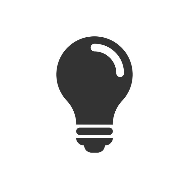 Icône de l'ampoule dans un style plat. Illustration vectorielle ampoule sur fond blanc isolé. Idée de lampe concept d'entreprise. - Vecteur, image
