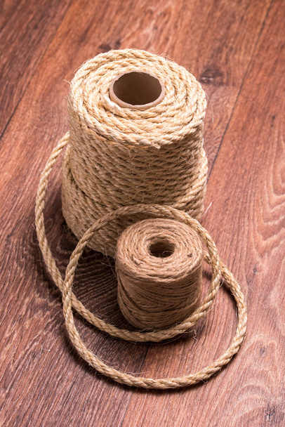 coil of an economic rope for packing - Photo, Image
