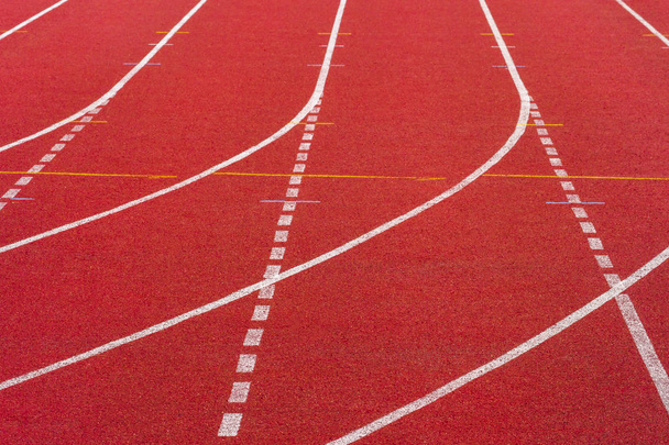 Rubber standard of athletics stadium running track - Photo, Image