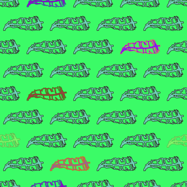 Мемфис стиль абстрактный фон с листьями деревьев
  - Вектор,изображение