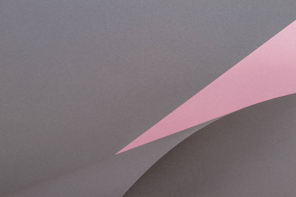 要旨幾何学的形状グレーとピンク色の紙背景 - 写真・画像