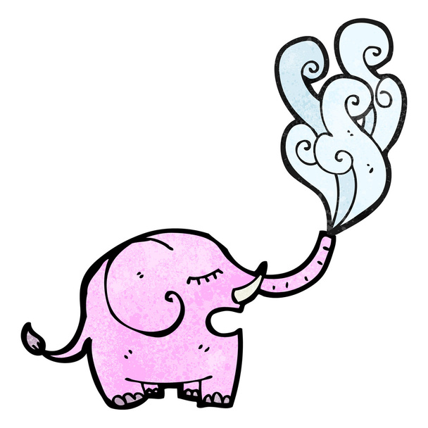 Elefante chorreando agua
 - Vector, Imagen