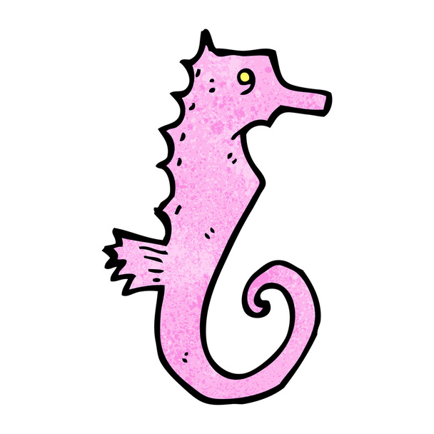 Pink seahorse - Διάνυσμα, εικόνα