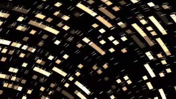 Počítač video animace abstraktní obrázky s světle hnědé pohyblivé čáry na tmavém pozadí 4k - Záběry, video