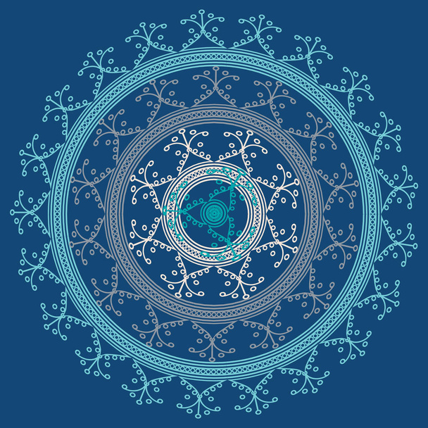 Mandala abstracto colorido simple. ornamento circular brillante consiste en formas simples
.  - Vector, imagen