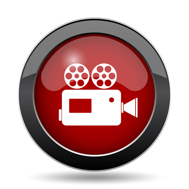 Video camera icon. Internet button on white background - Фото, зображення
