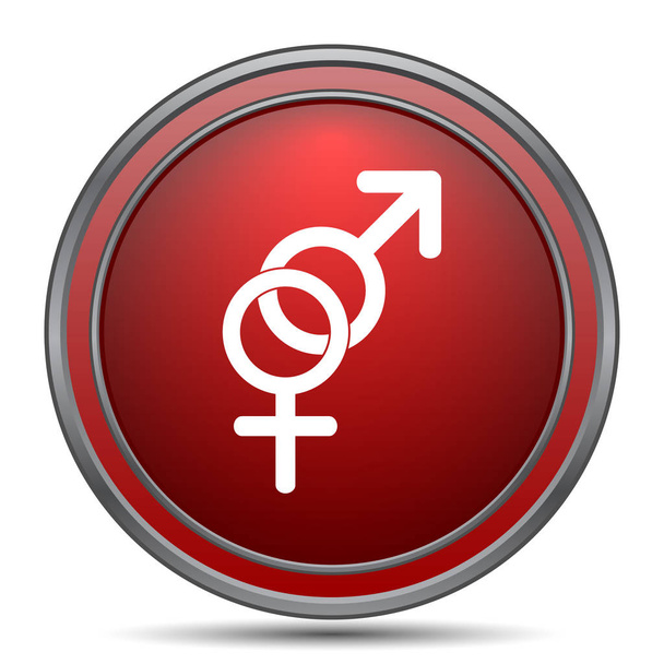 Sex icon. Internet button on white background - Photo, Image