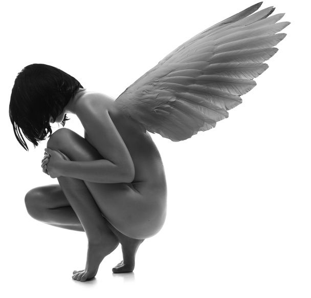 Naked beauty woman with wings - Valokuva, kuva