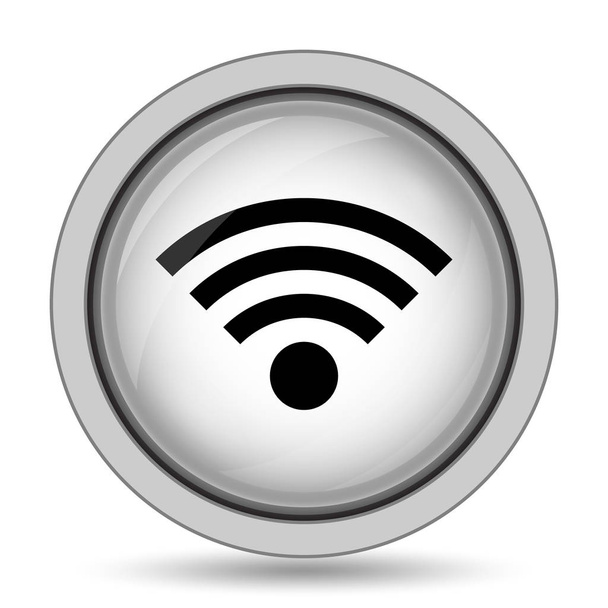 Kablosuz işareti simgesi. Beyaz arka plan üzerinde Internet düğmesi - Fotoğraf, Görsel