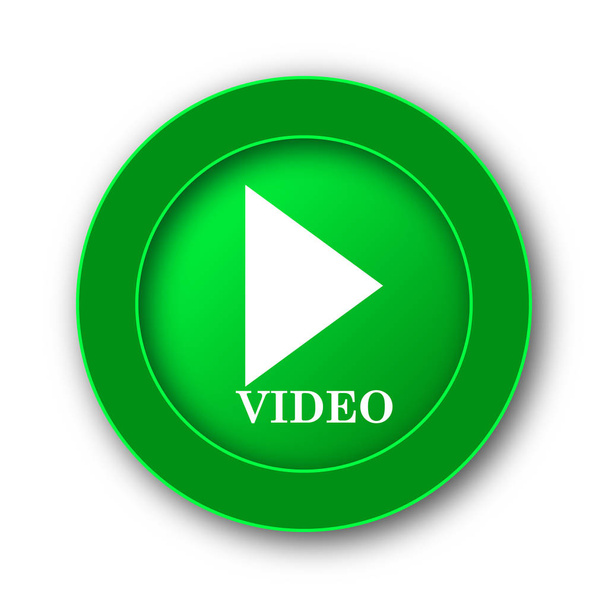 Icona di riproduzione video. Pulsante Internet su sfondo bianco
 - Foto, immagini