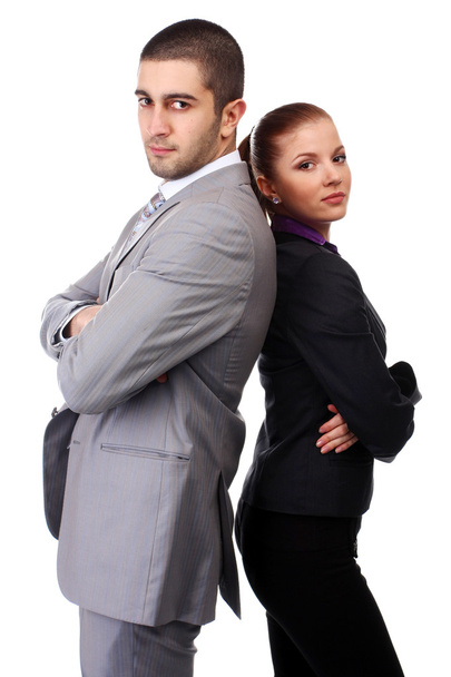 Woman and man in suits - Photo, Image