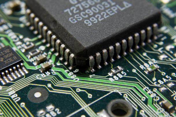 computer moederbord circuit - Foto, afbeelding