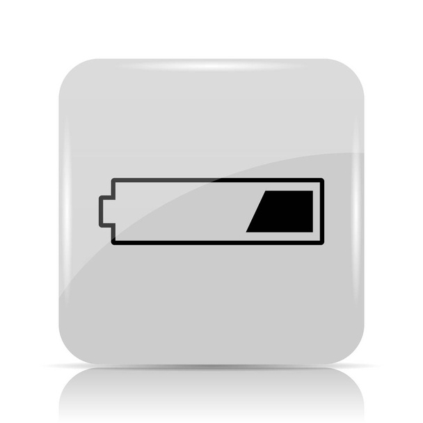 1 trzecia ikona naładowanego akumulatora. Przycisk Internet na białym tle - Zdjęcie, obraz