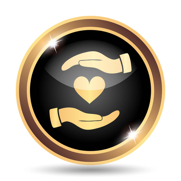 Hands holding heart icon - Photo, Image