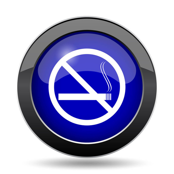 喫煙アイコンがないです。白い背景の上のインター ネット ボタン - 写真・画像