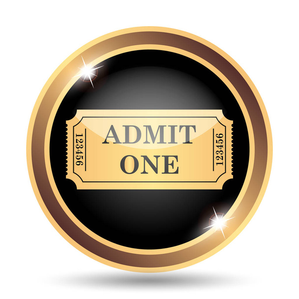Admin one ticket icon. Internet button on white background - Photo, Image